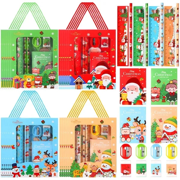 Christmas School Stationery Set for Kid 6 in 1 Party Favor