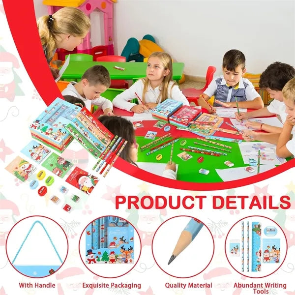 Christmas School Stationery Set for Kid 6 in 1 Party Favor