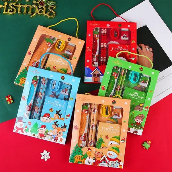 Christmas School Stationery Set for Kid 6 in 1 Party Favor