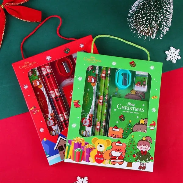 Christmas School Stationery Set for Kid 6 in 1 Party Favor