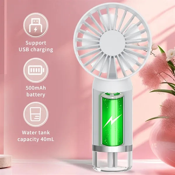 Water Mist Handheld Fan