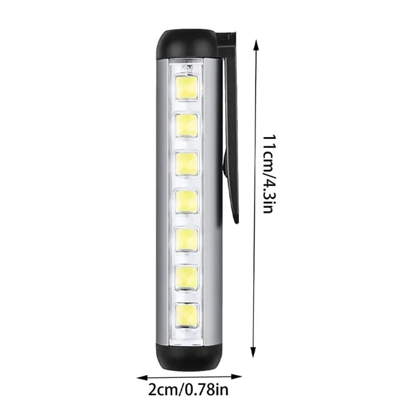 Waterproof Rechargeable Magnetic Pocket LED Work Flashlight