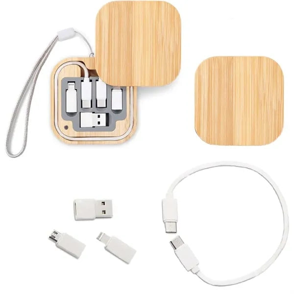 Bamboo Multi USB Charging Adapter Cable Kit