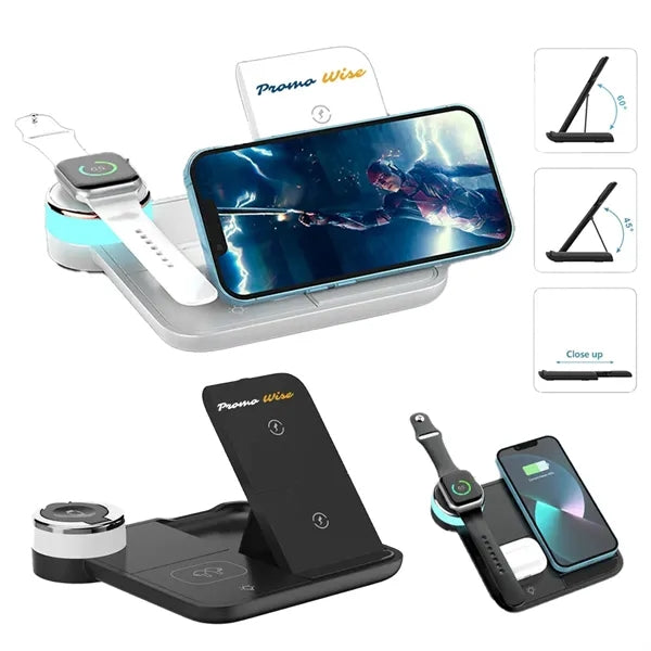 3-in-1 Foldable Wireless Fast Charger with Phone Stand