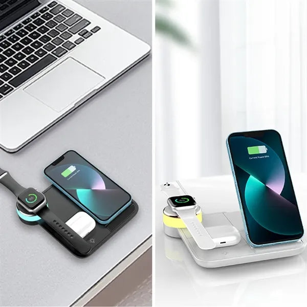 3-in-1 Foldable Wireless Fast Charger with Phone Stand