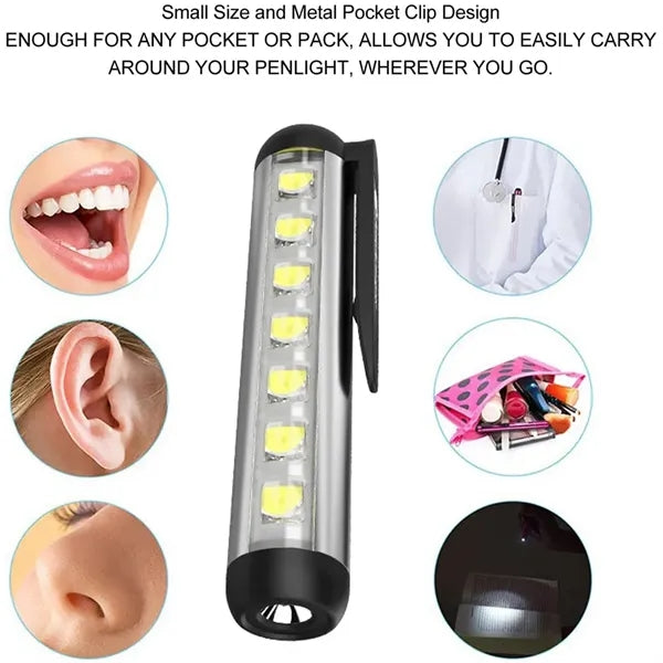 Waterproof Rechargeable Magnetic Pocket LED Work Flashlight