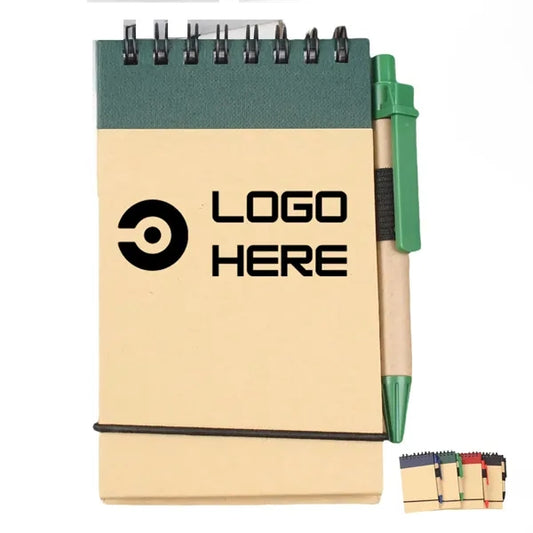 Mini Spiral Notebook With Black Ink Pen