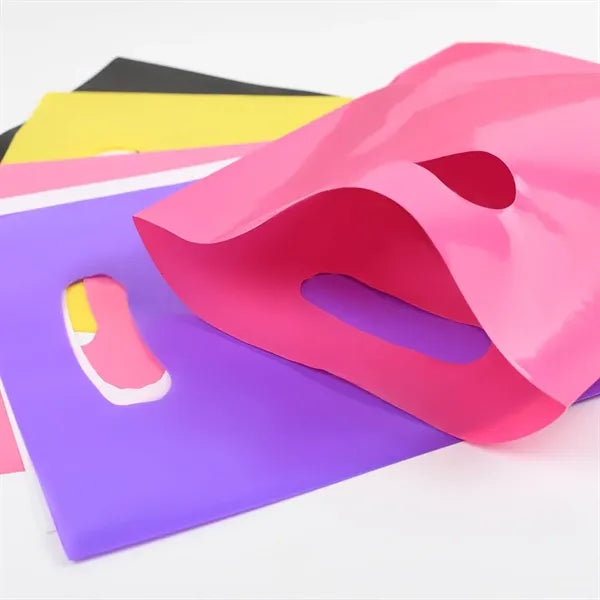 9.8''L x 13.7'' W Recyclable Die Cut Handle Plastic Bag