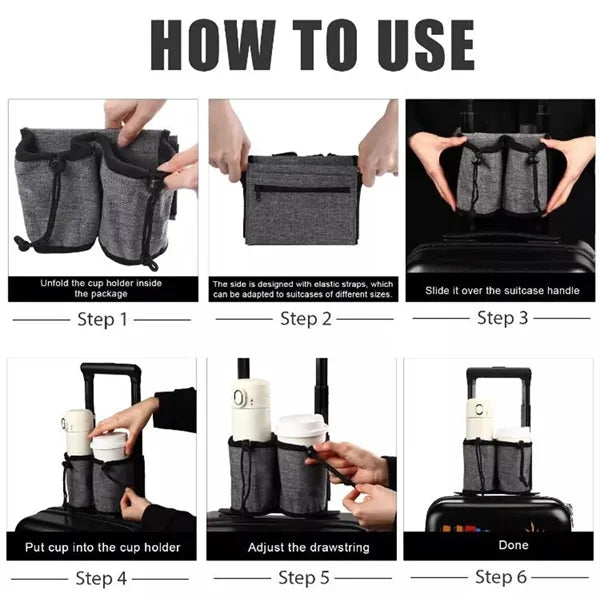 Travel Cup Holder for Luggage