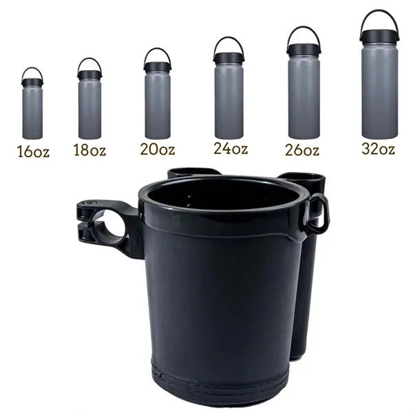 3-in-1 Bike Stroller Cup Holder With Phone Keys Storage