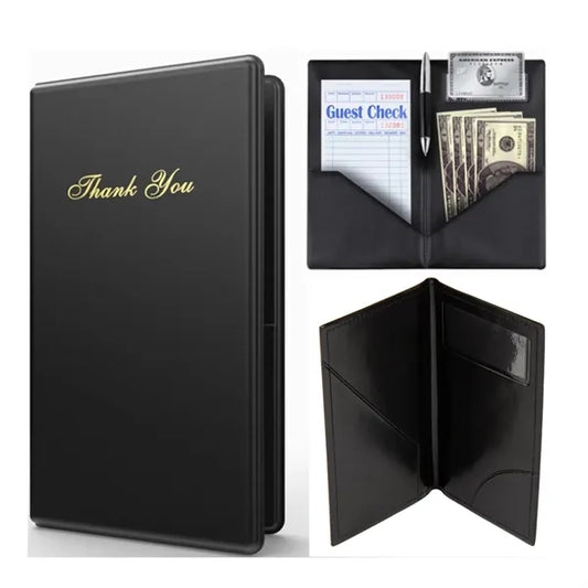 Restaurant Check Presenter Holder Leather Bill Folder