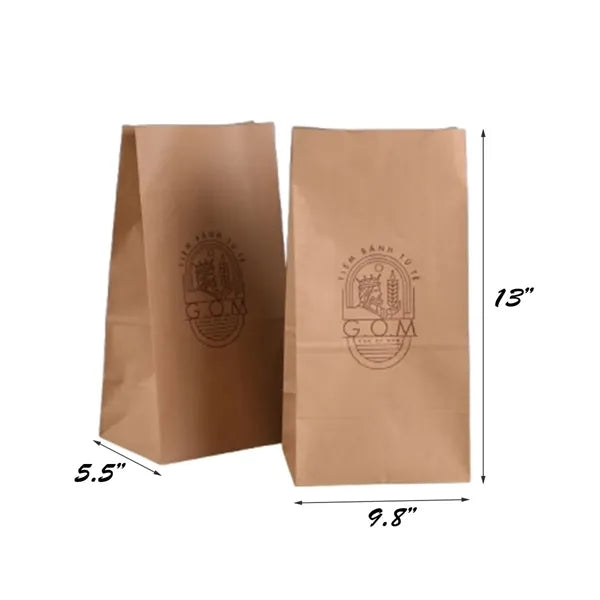 Large Capacity Kraft Paper Food Bag