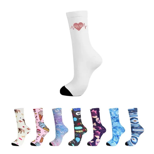 Full Color Warp Printing Socks Comfortable