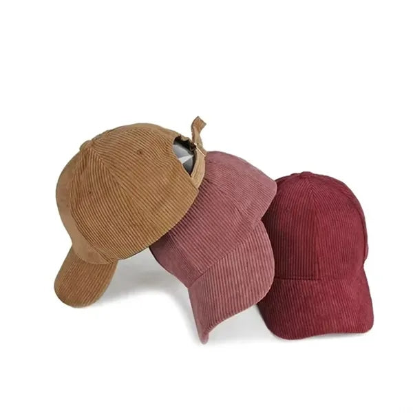 Men Women Baseball hat Adjustable Corduroy Trucker Cap