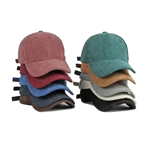 Men Women Baseball hat Adjustable Corduroy Trucker Cap