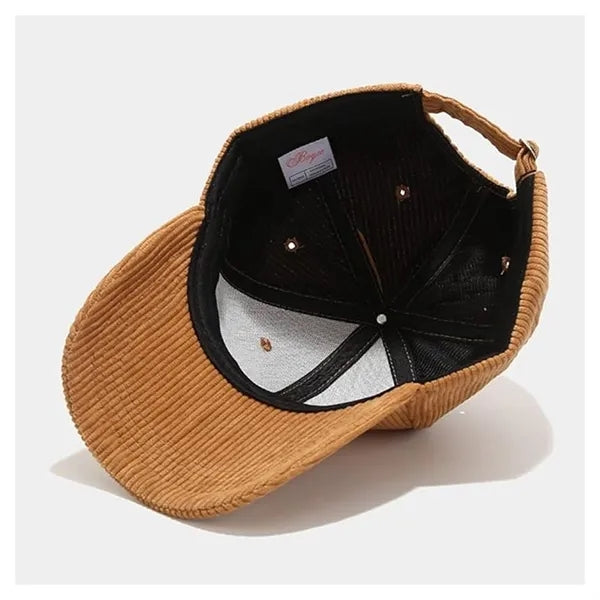 Men Women Baseball hat Adjustable Corduroy Trucker Cap