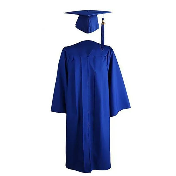 Matte Graduation Gown Cap Tassel Set 2024 for Bachelor