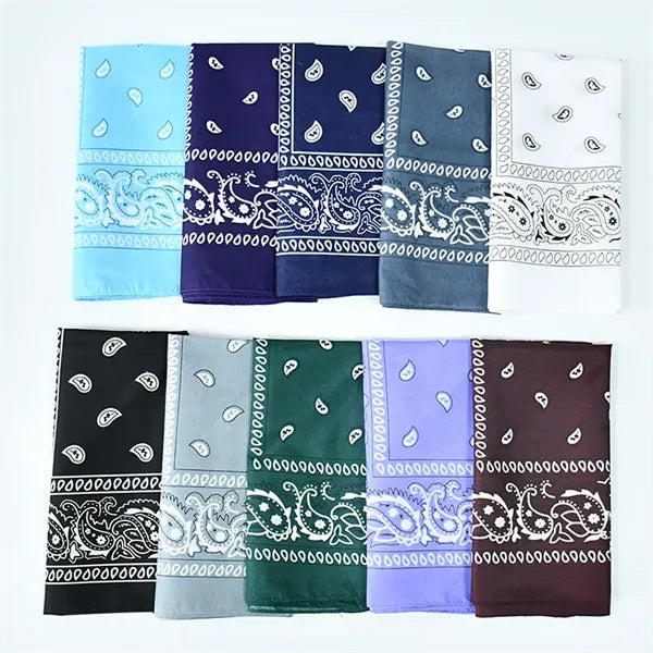 Assorted Colors Novelty Paisley Print Bandanas cloak