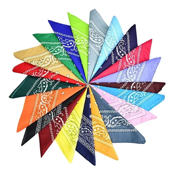Assorted Colors Novelty Paisley Print Bandanas cloak