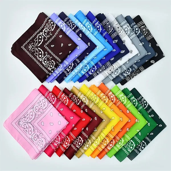 Assorted Colors Novelty Paisley Print Bandanas cloak