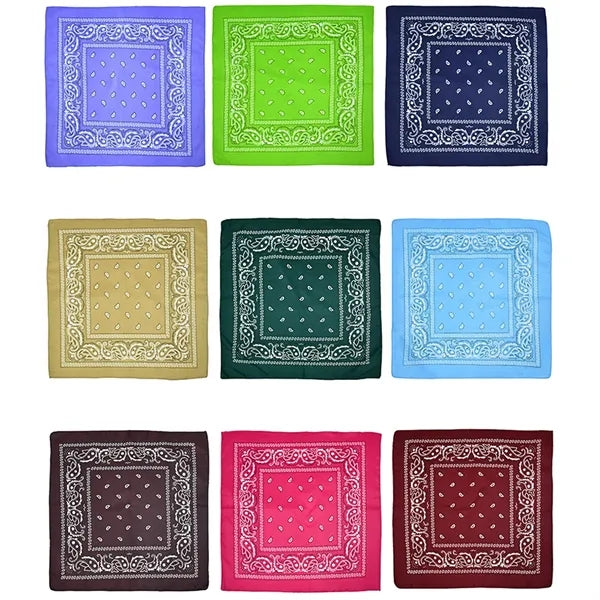 Assorted Colors Novelty Paisley Print Bandanas cloak