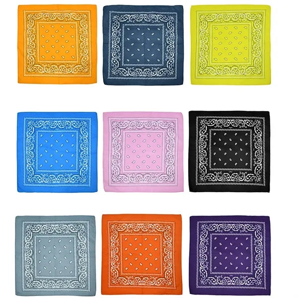 Assorted Colors Novelty Paisley Print Bandanas cloak