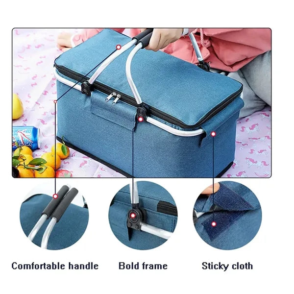 Foldable Insulated Picnic Basket