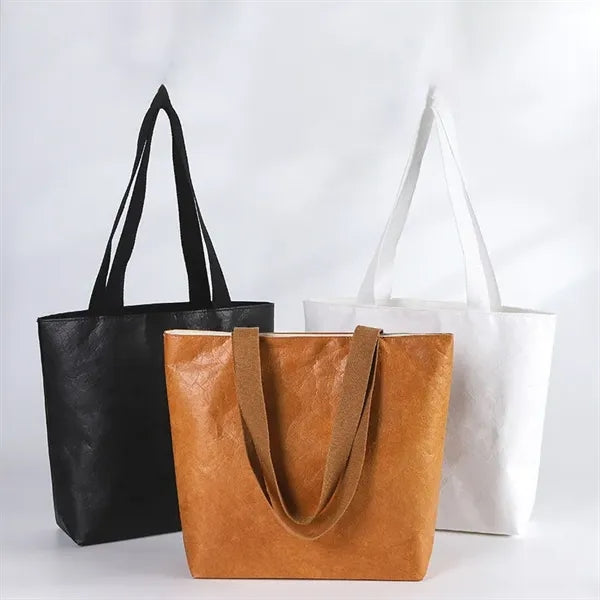 Washable Canvas Lined Shopping Tote Paper Bag