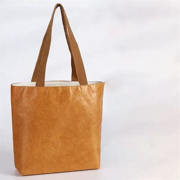 Washable Canvas Lined Shopping Tote Paper Bag