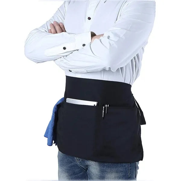 Short Server Aprons with 3 Pockets