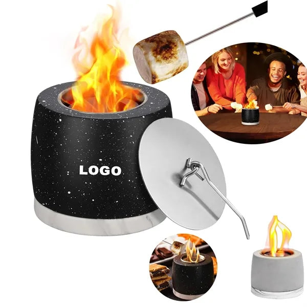 Indoor Outdoor Concrete Tabletop Fireplace Fire Pit Bowl