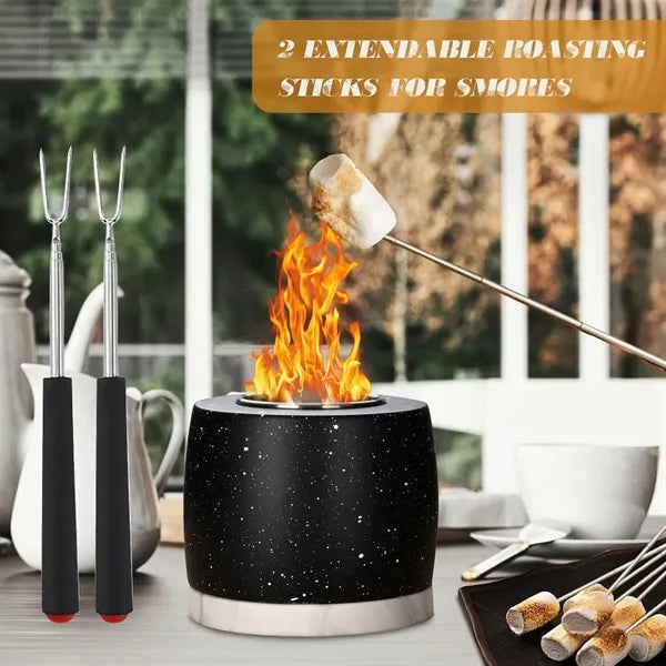 Indoor Outdoor Concrete Tabletop Fireplace Fire Pit Bowl