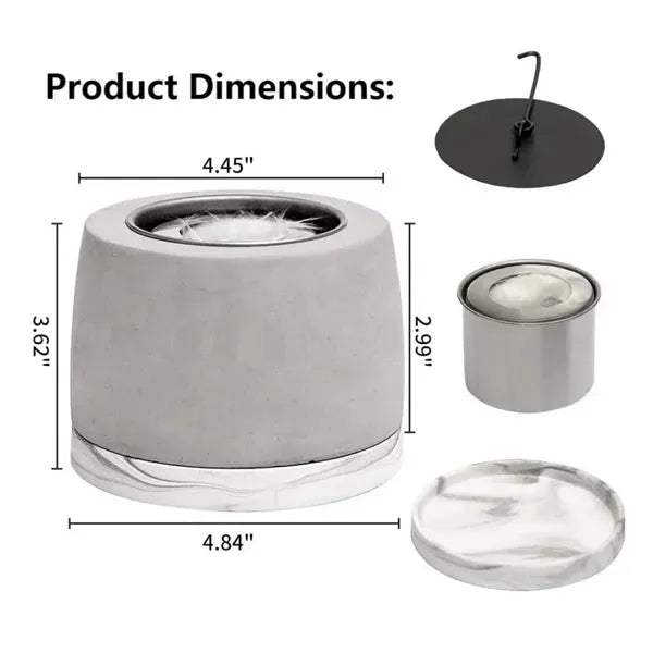 Indoor Outdoor Concrete Tabletop Fireplace Fire Pit Bowl
