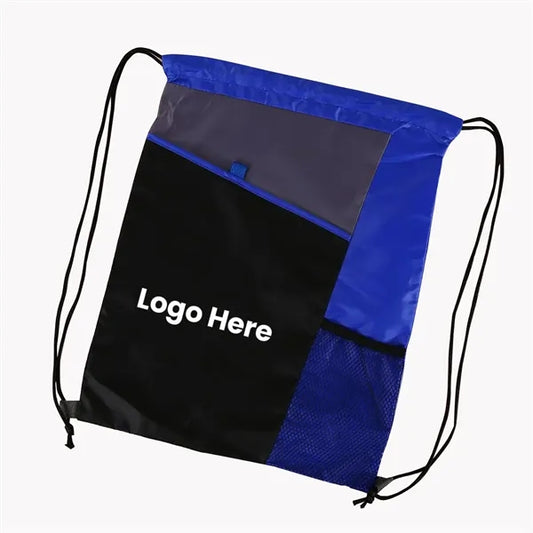 Drawstring Backpack With Two Front Pocket