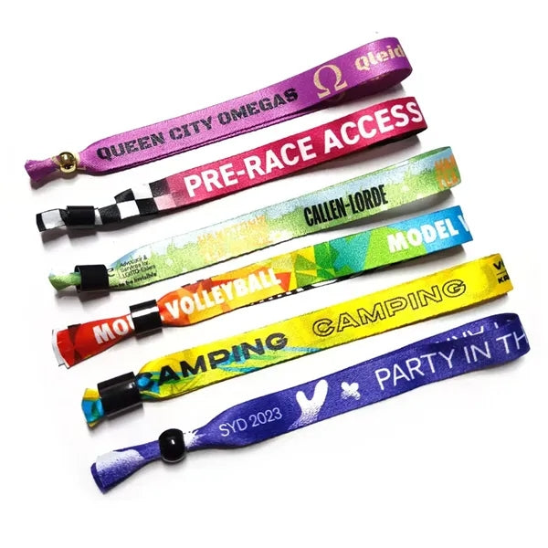 Sublimation - printed fabric wristband (with locking bead)