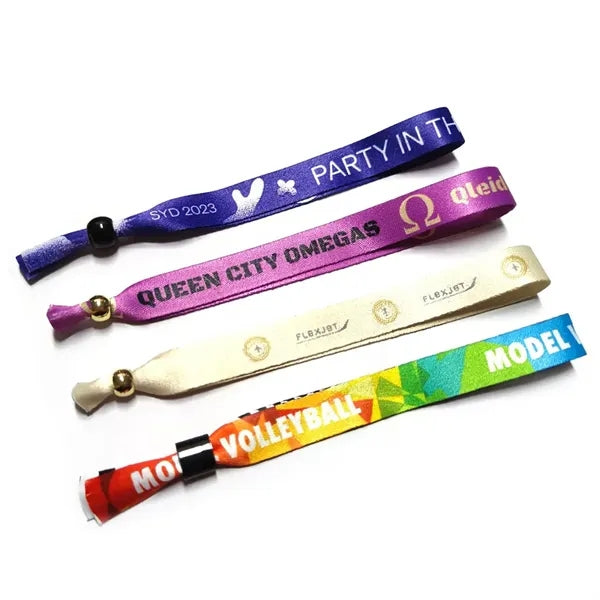 Sublimation - printed fabric wristband (with locking bead)