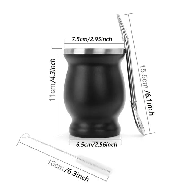 8oz Mate Gourd Insulated Vacuum Cup