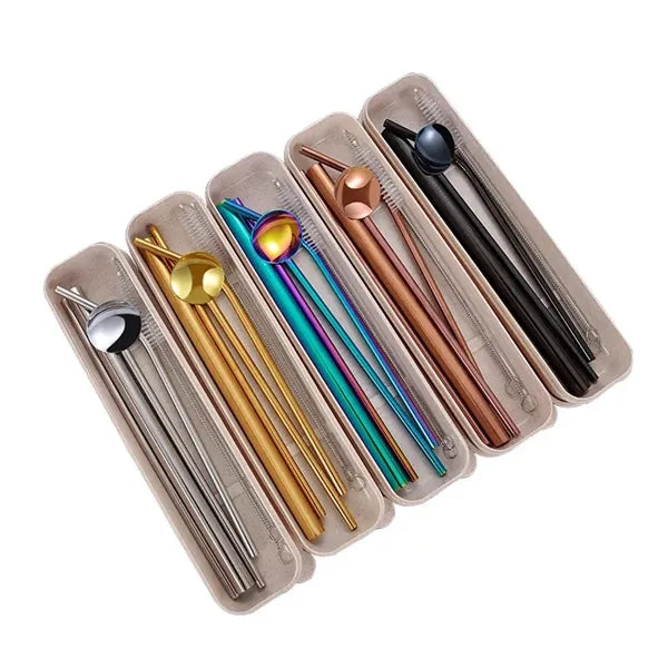 Straw Spoon Set