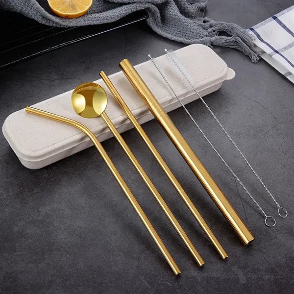 Straw Spoon Set