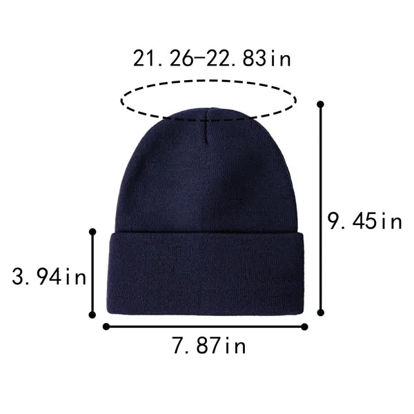 Solid Colored Knitted Hat Keeps Warm And Comfortable