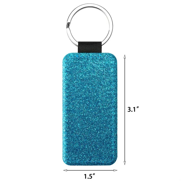 Rectangle Keychain Blanks Pu Leather