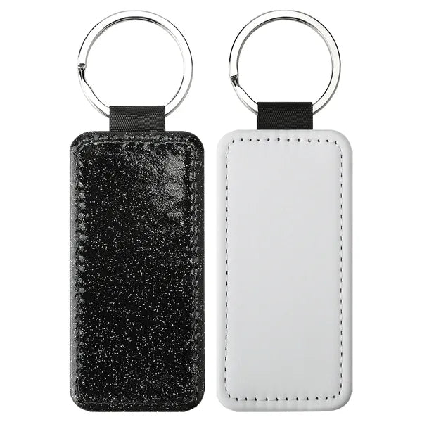 Rectangle Keychain Blanks Pu Leather