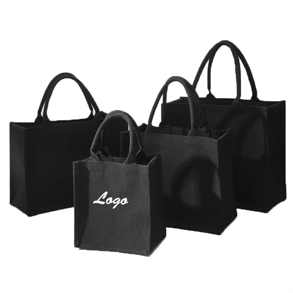 Black Canvas Shopping Bag
