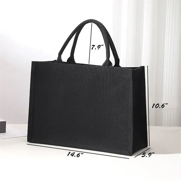 Black Canvas Shopping Bag
