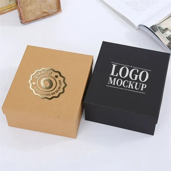 Exquisite Black Cardboard Kraft Paper Gift Box