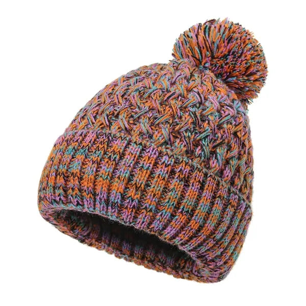 Women Winter Beanie Knitted Hat Soft Warm Ski Cap
