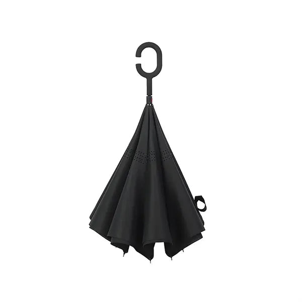 Inverted Reverse Upside-Down Umbrella with C-shape Handle