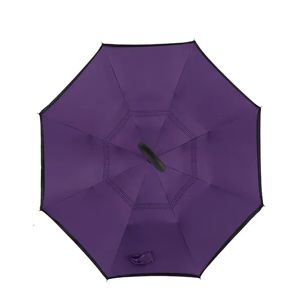 Inverted Reverse Upside-Down Umbrella with C-shape Handle
