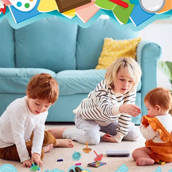 Colorful Wood Spinning Top Gyroscopes for Kids Games Party