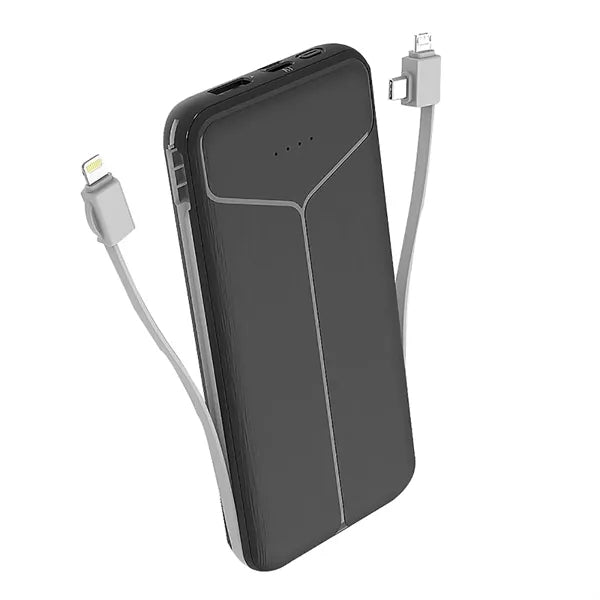 Built-In Plug 10000 mAh Two Wire Charging Bank